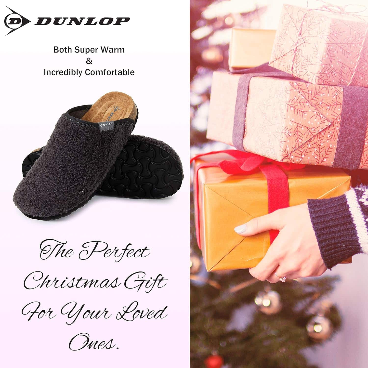 Chaussons Femme Hiver DUNLOP, Pantoufle Mule Femme Chaude – Image 7