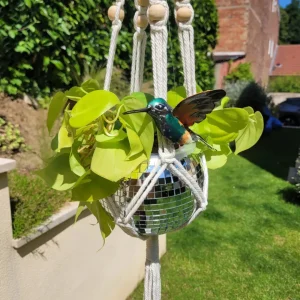 Cache-pot suspendu effet miroir