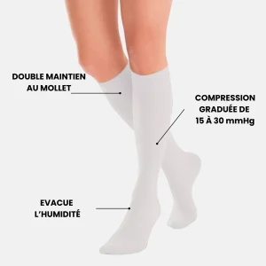 Bas de contention unisexe