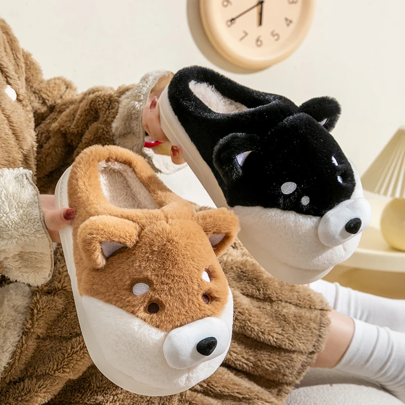 Chausson Animaux Fourrure Chien Husky – Image 8