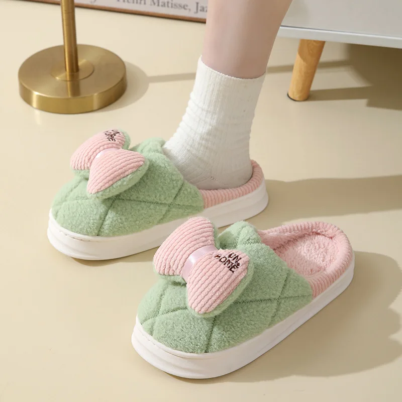 Chausson Femme Chaud Noeud Papillon – Image 5