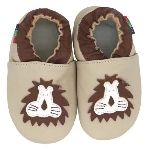 Chaussons bébé en cuir | Lion