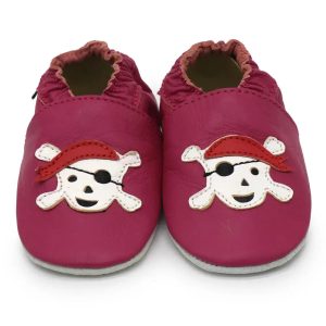 Chaussons bébé en cuir | Tête de mort
