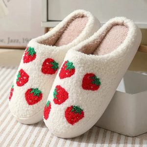 Chaussons femme mules | Fraise