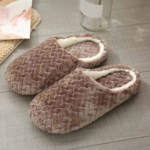 Chaussons mules fourrure | Style croisé