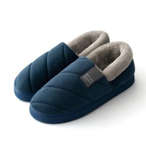 Chaussons chauds luxueux | Bleu
