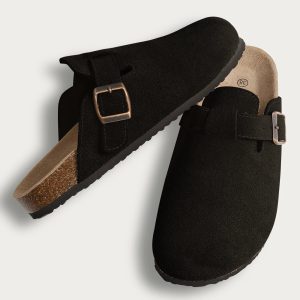 Chaussons sabots noirs | Mules