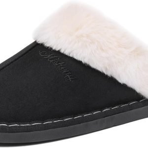 Chaussons Mules très chaudes, fourrées en Peluche pour homme et femme
