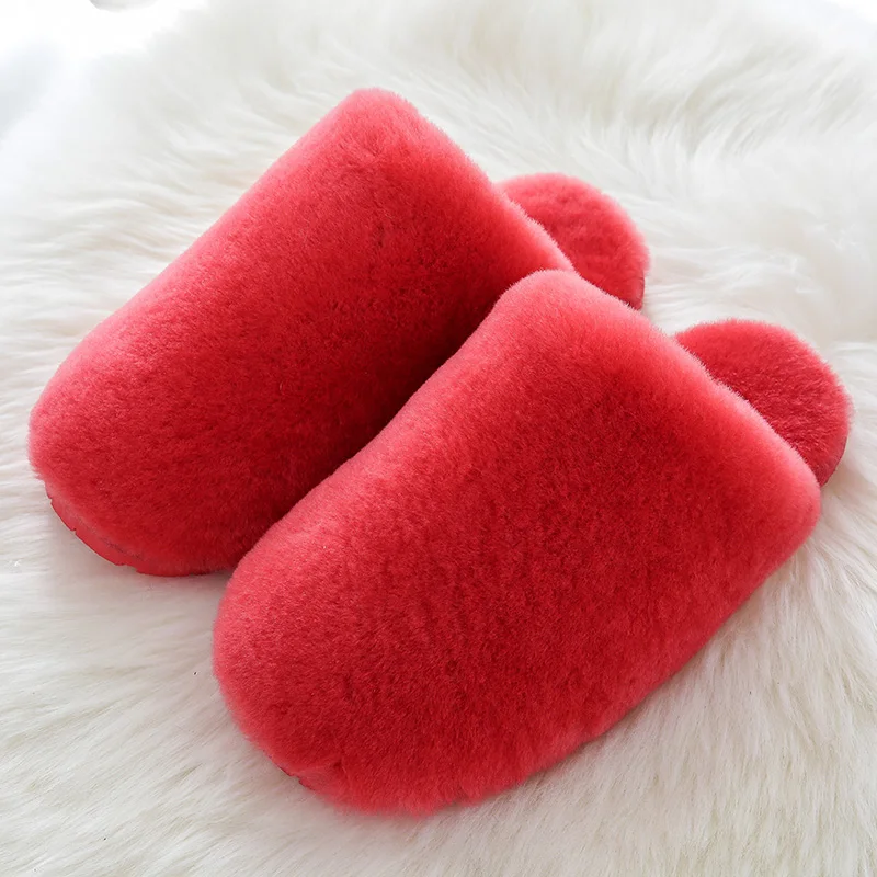 Chaussons femme fourrés rouges cocooning