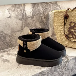 Bottines Chaussons Mi-Mollet Femme – Suédine Chic