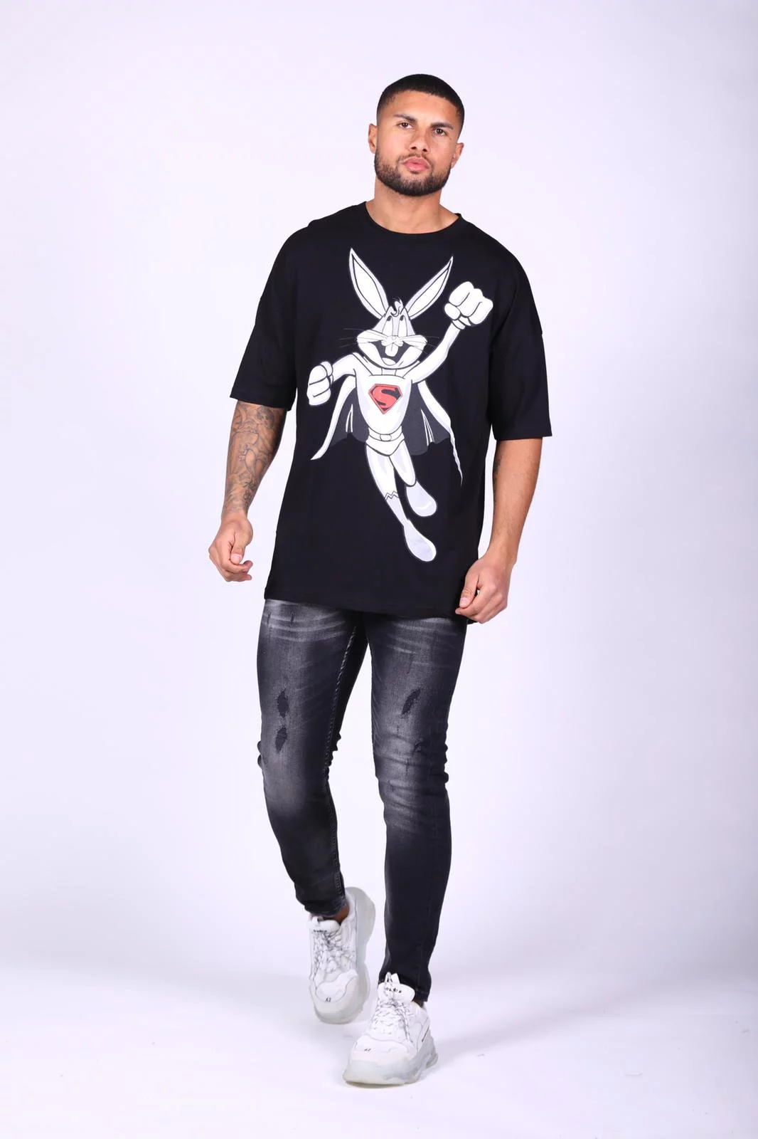 T-shirt oversize Bugs bunny Superman – Image 3