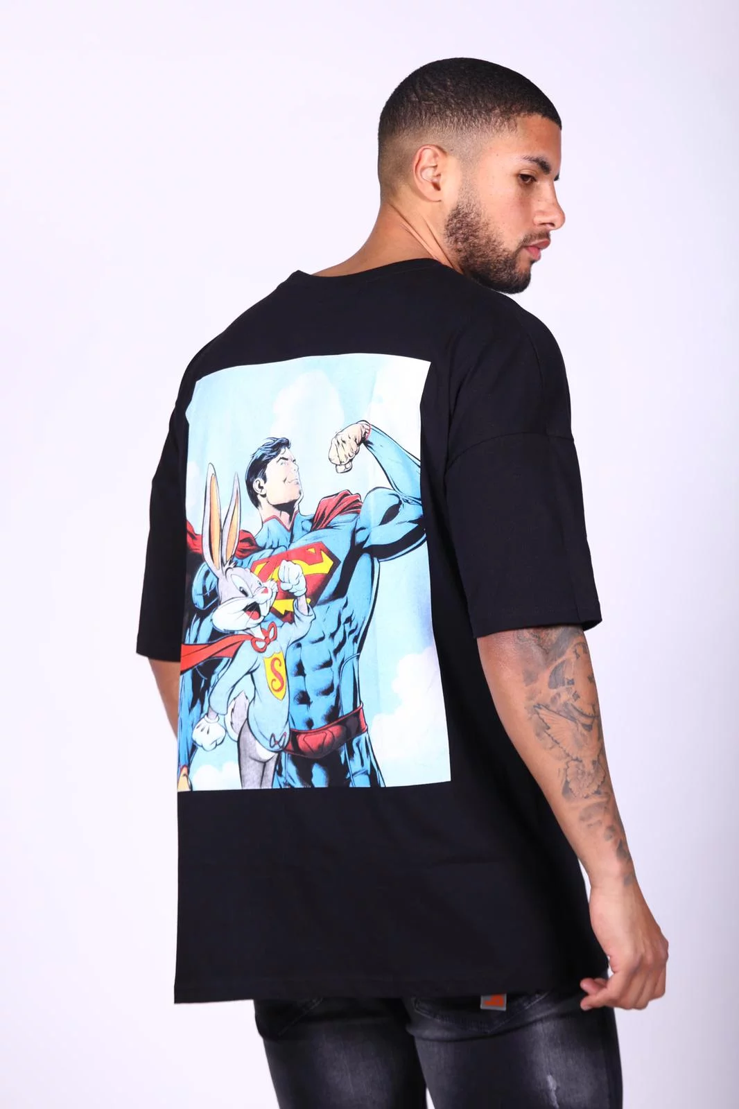 T-shirt oversize Bugs bunny Superman – Image 2