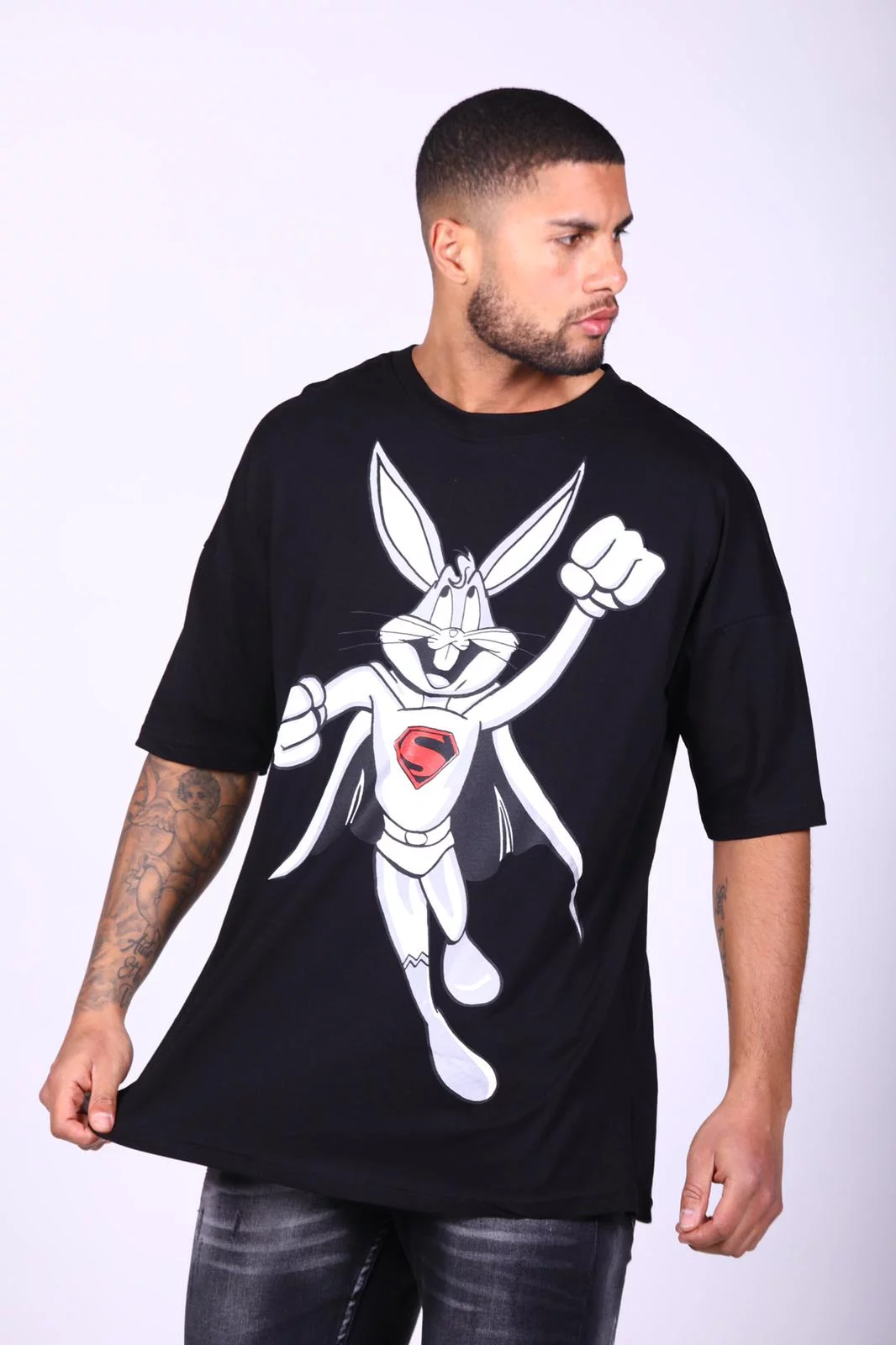 T-shirt oversize Bugs bunny Superman – Image 4