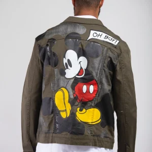 Veste jean Mickey homme