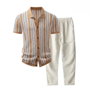 Ensemble rayé homme