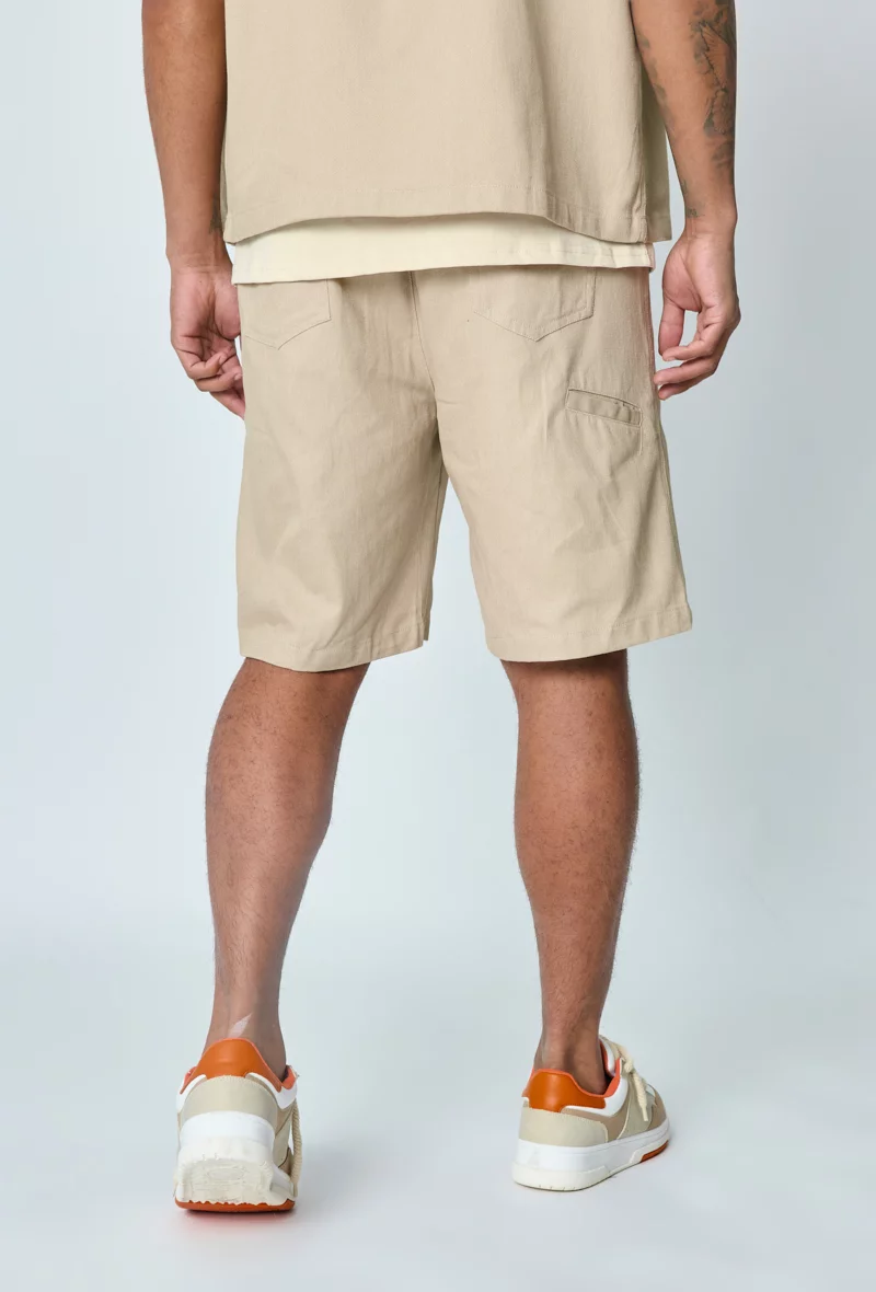 Ensemble chemise short denim beige – Image 3