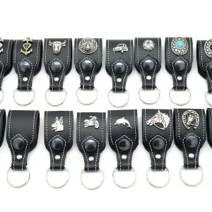 PORTE-CLE ATTACHE CEINTURE EN CUIR AVEC OU SANS MOTIF – ARTISAN