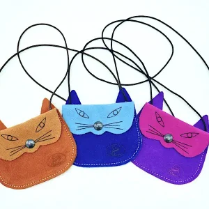 PORTE-MONNAIE CHAT EN CUIR – ARTISAN