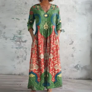 Robe longue bohème femme