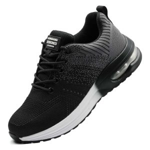 Basket de Sécurité GRAVITY - Chaussure de Travail S3 SRC [Coussin d'Air & Dégradé Noir/Gris]