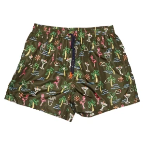 Short de bain à motif estival