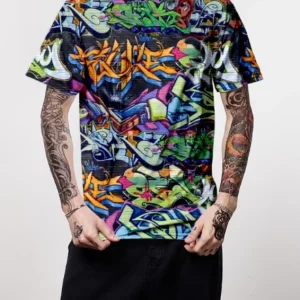 T-shirt à imprimé graffiti