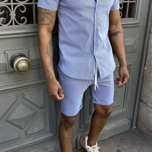 Ensemble chemise short à rayure
