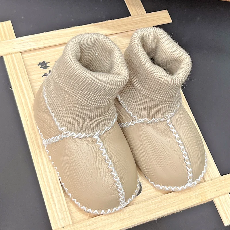 Chaussons bébé cuir écologiques respectueux – Image 2