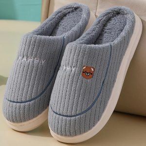 Chaussons mules mixtes | Fourrure gris