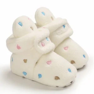 Chaussons bébé en laine avec scratch cocooning