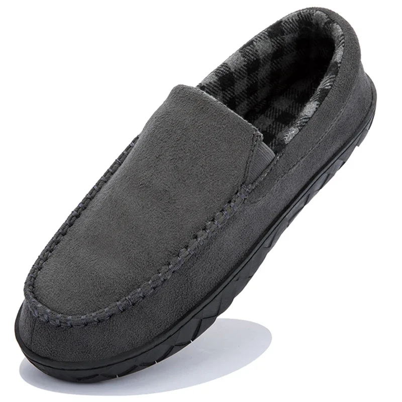 Chaussons cuir homme luxe style mocassin
