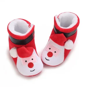 Chausson Noël bébé cadeau fourrés motif chien