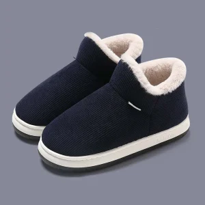 Chaussons bottines femme chaudes fourrées