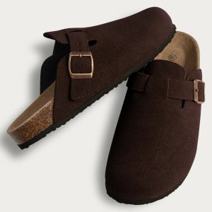 Chaussons sabots cafés | Mules