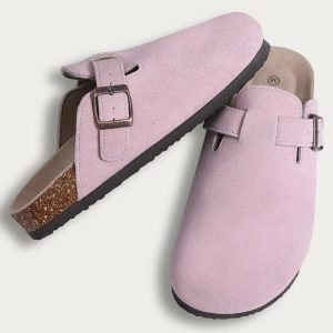 Chaussons sabots roses | Mules
