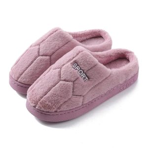 Chaussons femme peluche | Sport violet