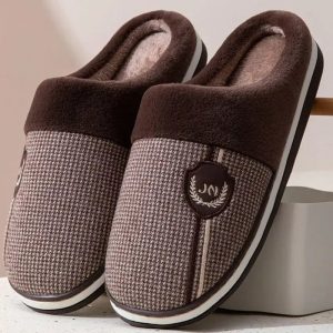 Chaussons homme mules | Elégance marron