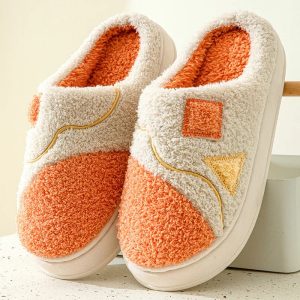 Chaussons femme coton | Orange