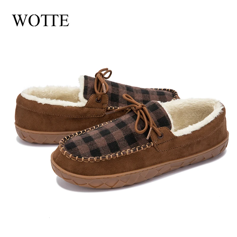 Chaussons cuir homme luxe doublés laine naturelle Marrons – Image 3