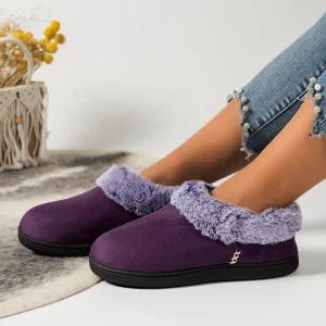 Chaussons femme fourrés modernes à la mode