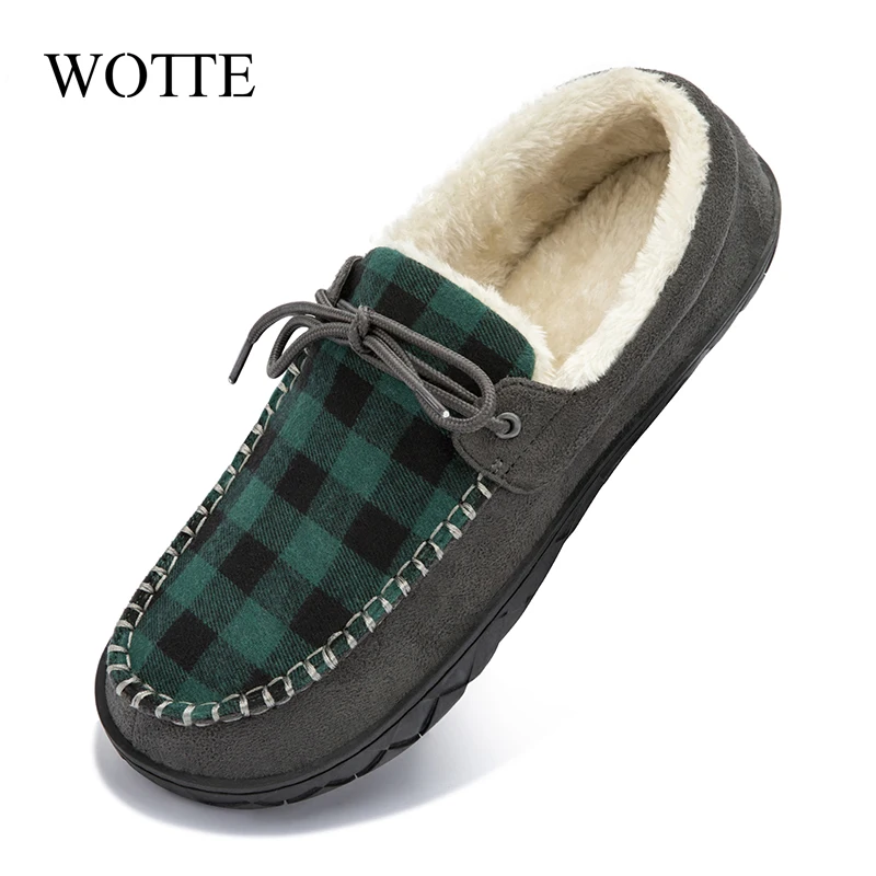 Chaussons cuir homme luxe doublés laine naturelle Verts – Image 2