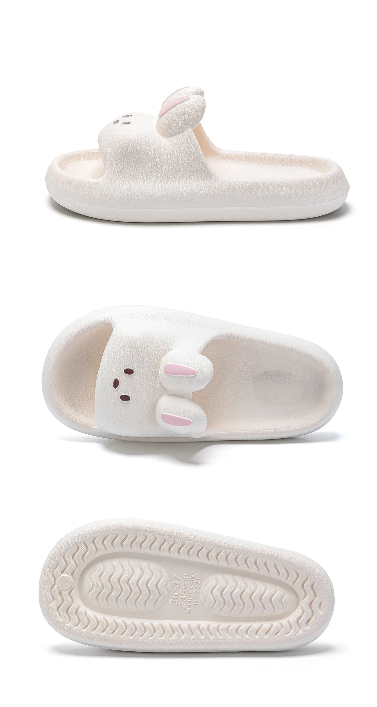 Chaussons de bain forme Lapin Été – Doux et confortables – Image 4