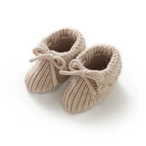 Chaussons bébé en laine artisanat fait main