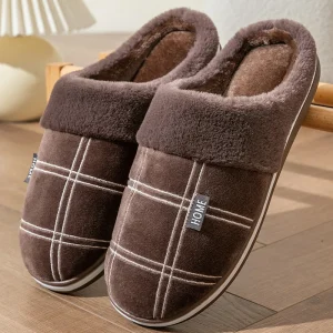 Chaussons Chauds Homme – Confortables et Respirants Couleur marron