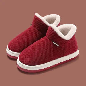 Bottine chausson femme d’intérieur chaude