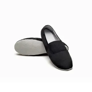 Chaussons danse homme semelle cuir (noirs)