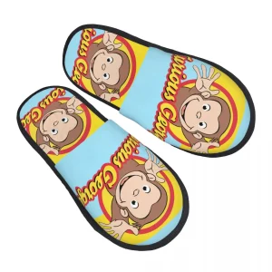 Chaussons Singe George bleu et jaune