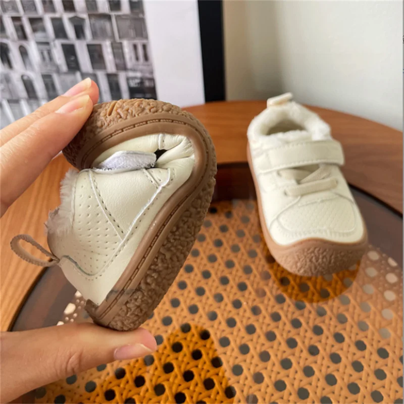 Chaussons bébé cuir chaud cocooning Tailles 17-30 – Image 4