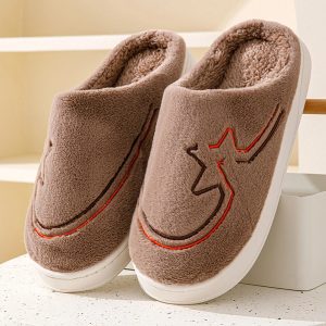 Chaussons mules | Etoile marron