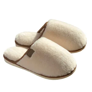 Chaussons femme chauds cocooning blancs doux
